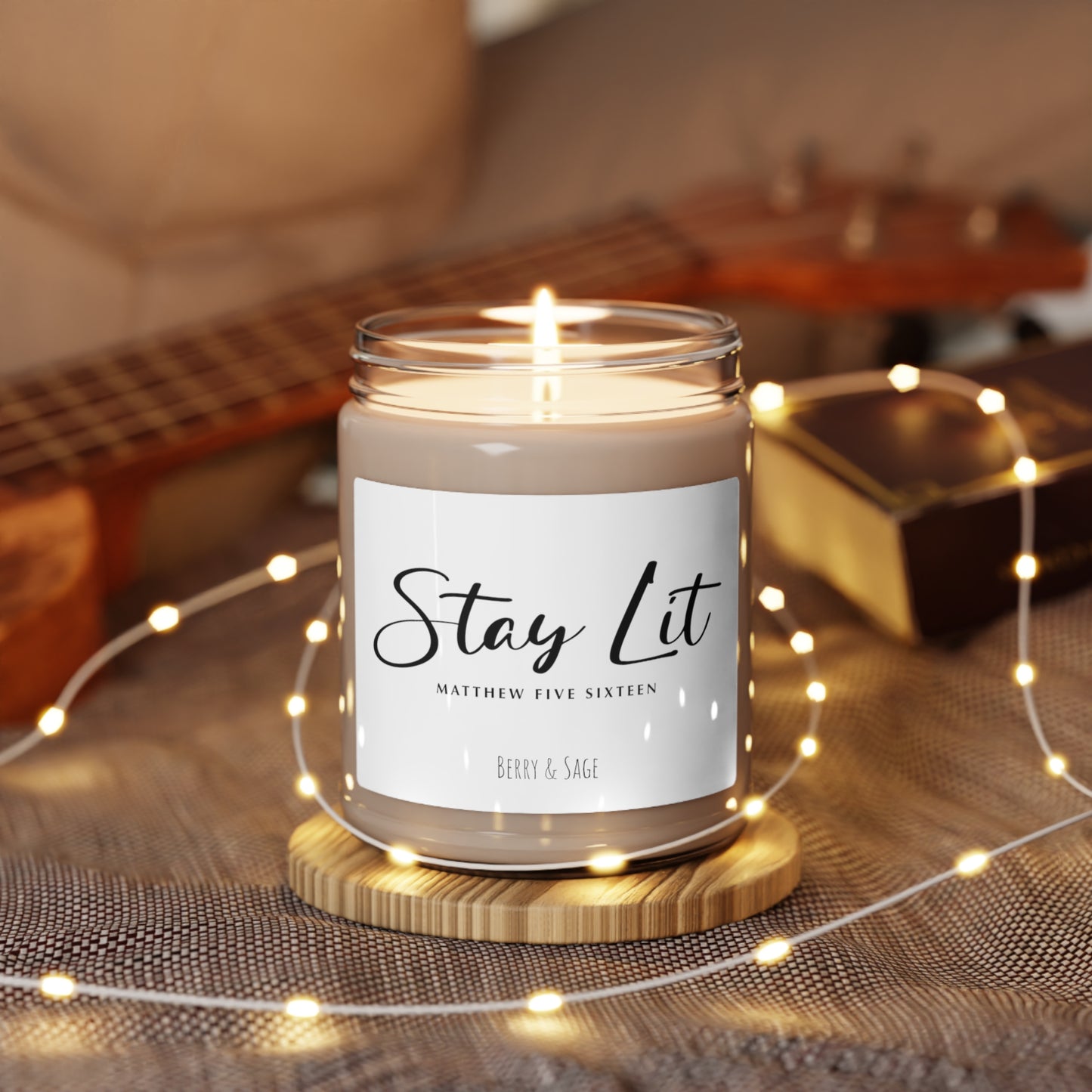 Stay Lit Scented Soy Candle, 9oz