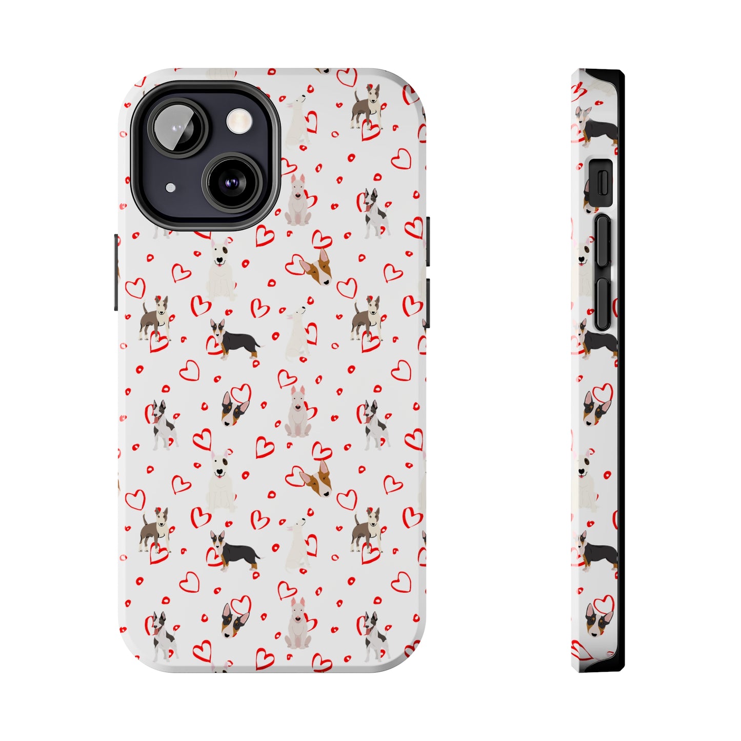 Bull Terrier Hearts Tough Phone Cases