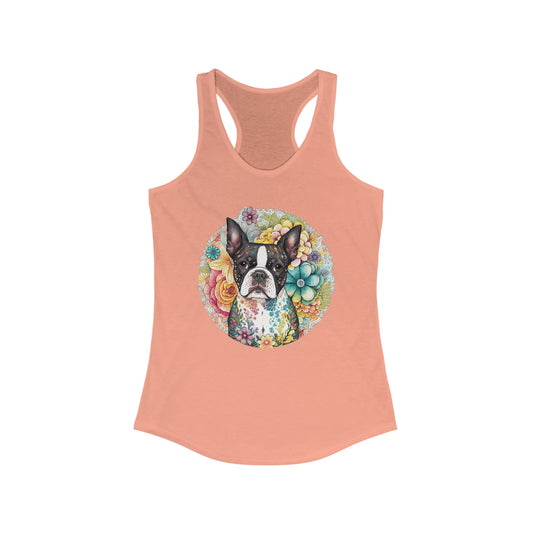 Boston Terrier Women's Ideal Racerback Tank