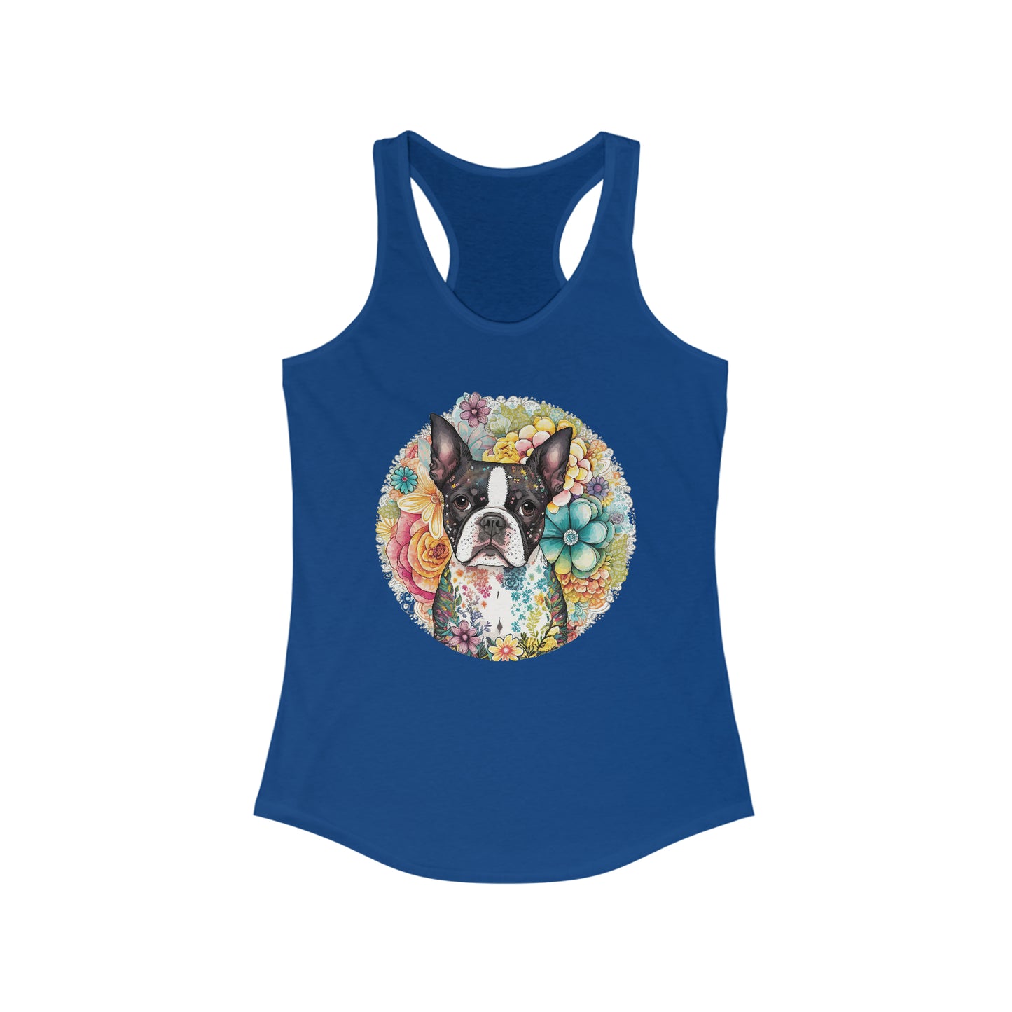 Boston Terrier Women's Ideal Racerback Tank