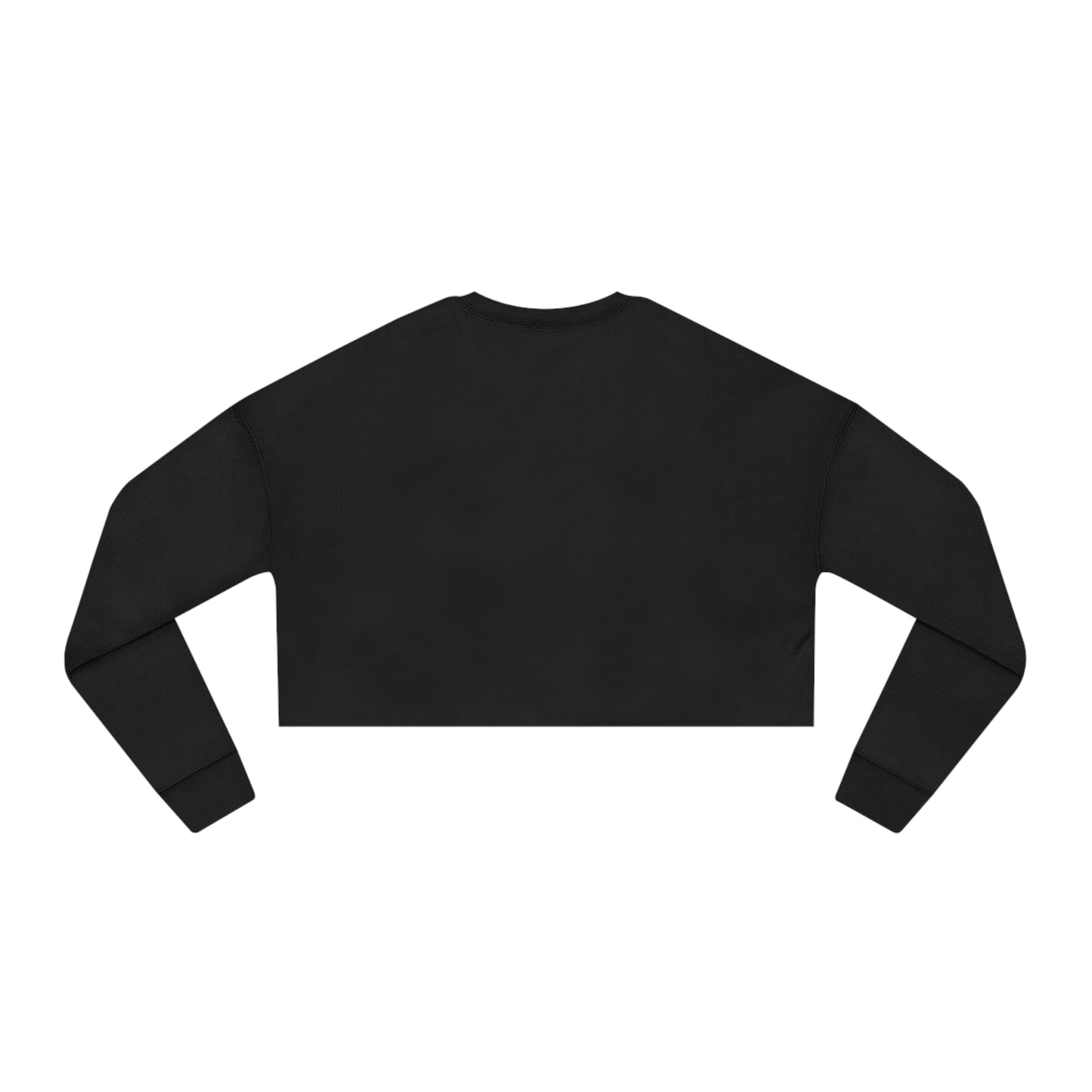 Women's Cropped Black Cat Sweatshirt