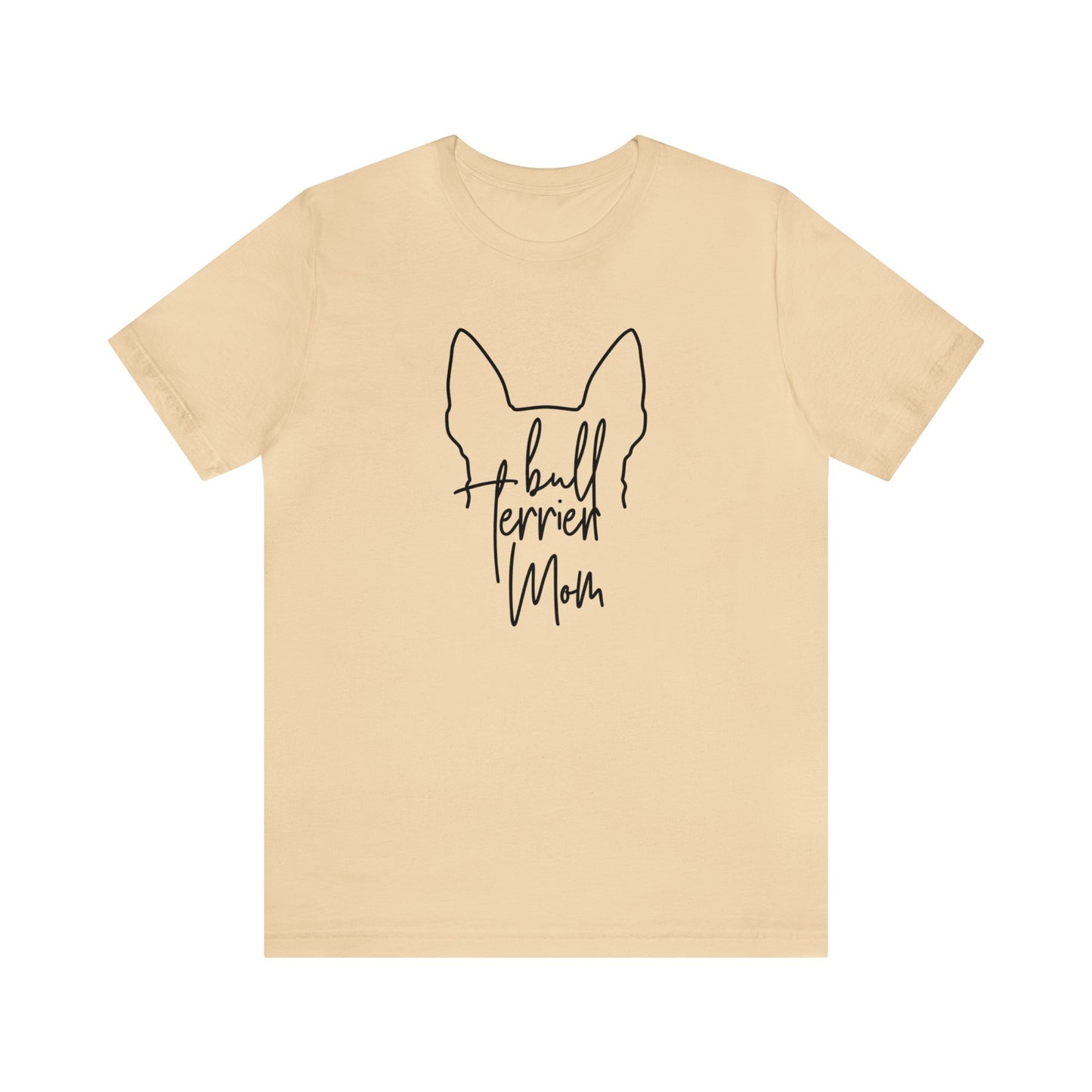 Bull Terrier Mom Outline Unisex Jersey Short Sleeve Tee