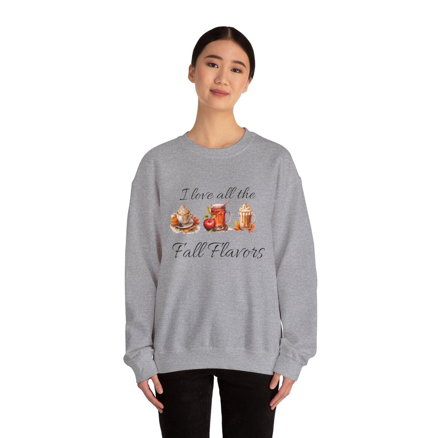 I Love All The Fall Flavors Unisex Heavy Blend™ Crewneck Sweatshirt