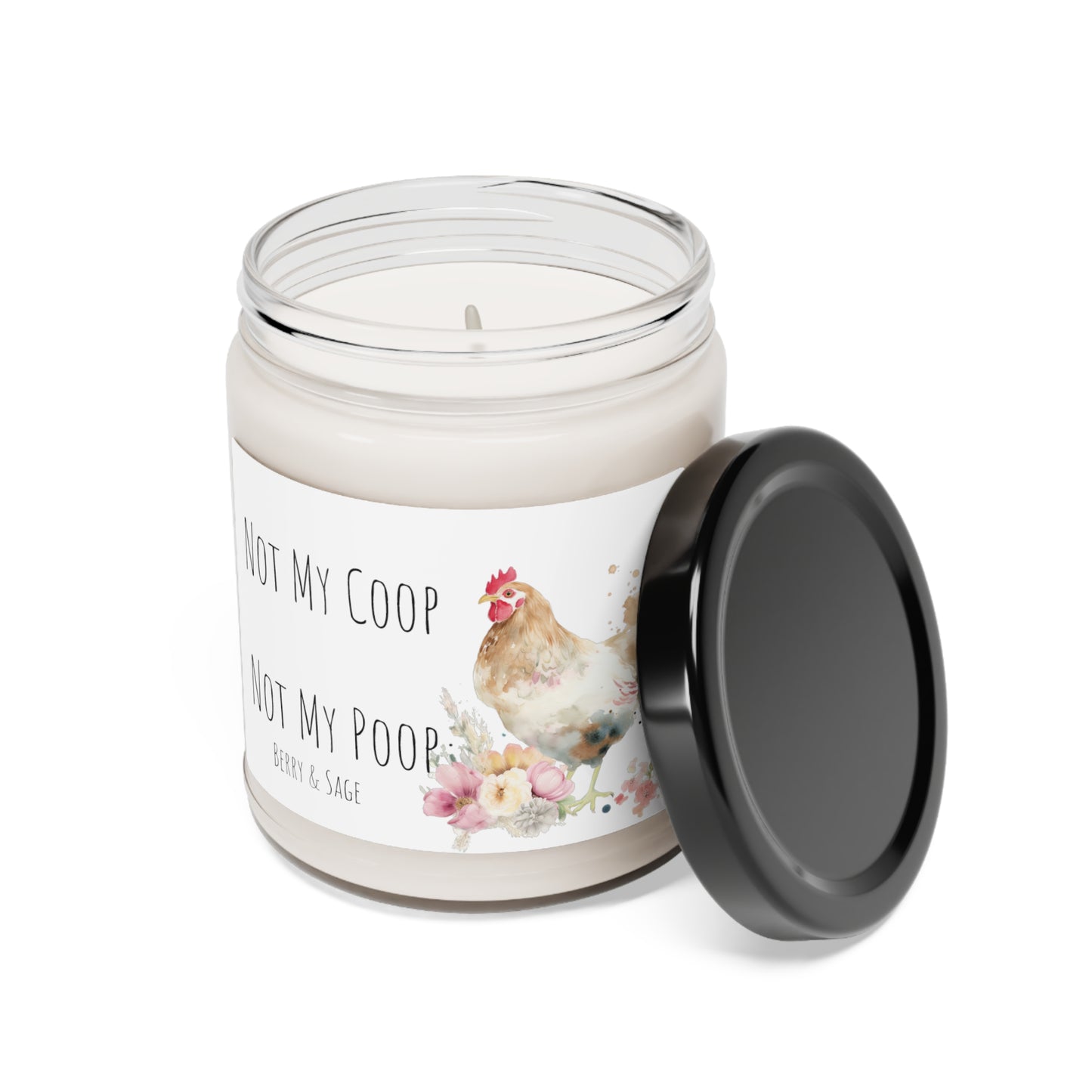 Chicken Watercolor Scented Soy Candle, 9oz