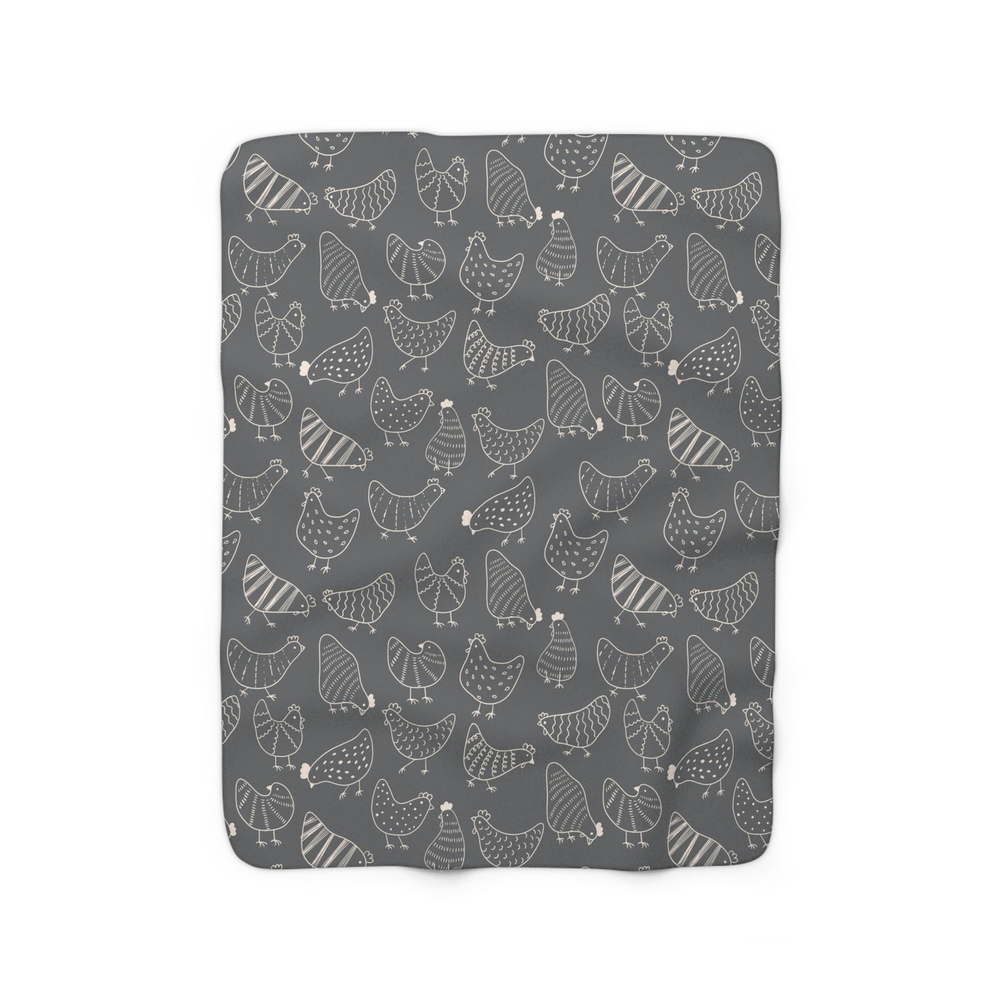 Sherpa Fleece Chicken Outline Blanket