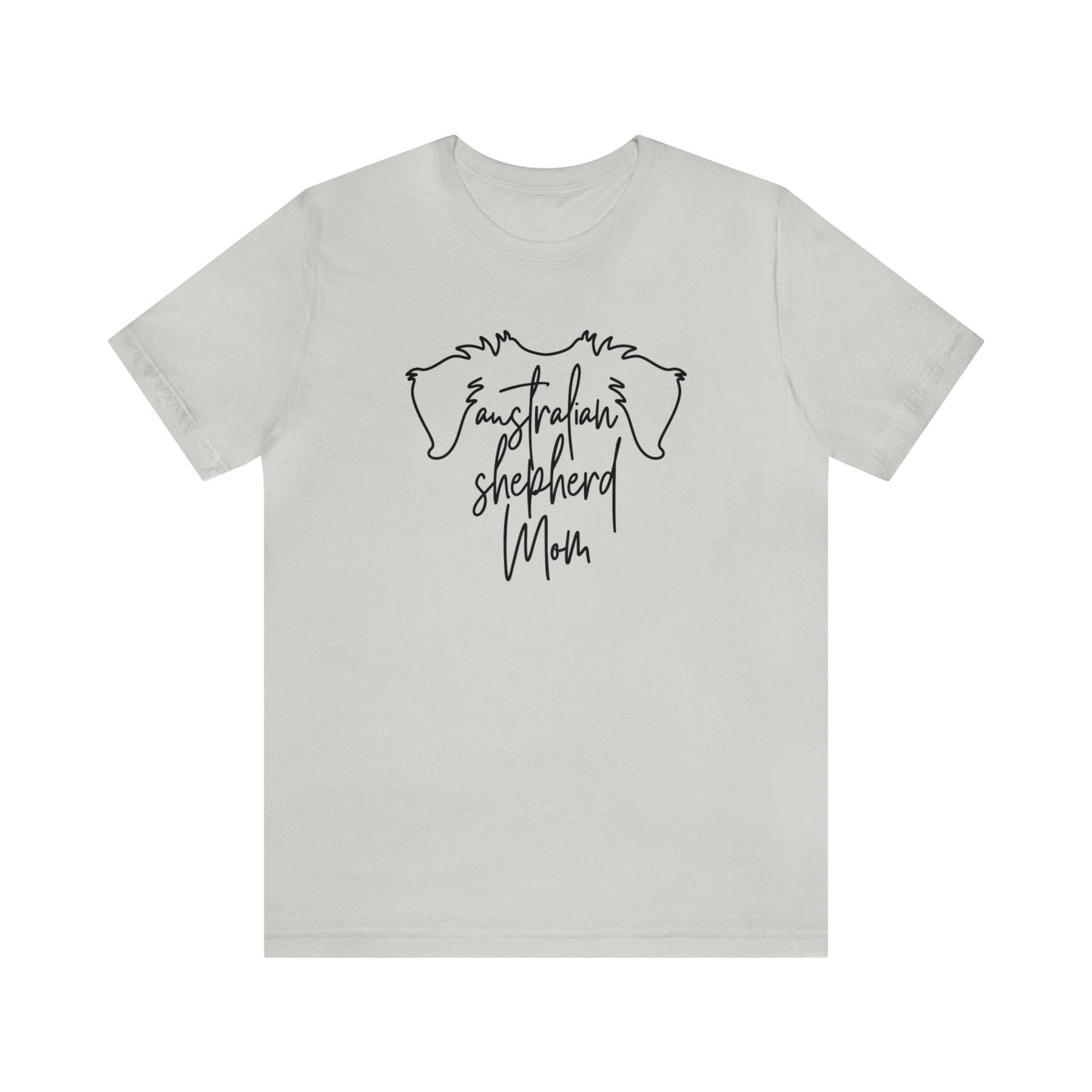 Australian Shepherd Mom Outline Jersey Short Sleeve Tee