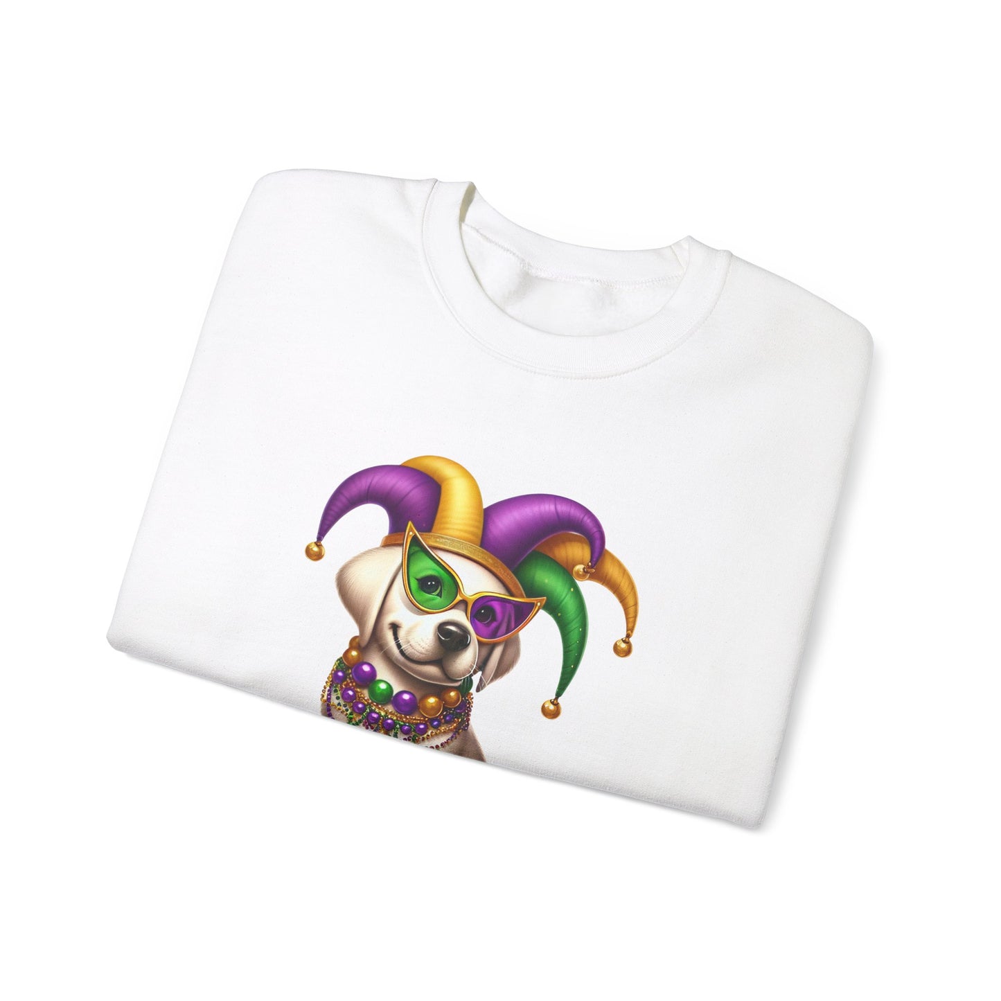 Labrador Retriever Mardi Gras Unisex Heavy Blend™ Crewneck Sweatshirt