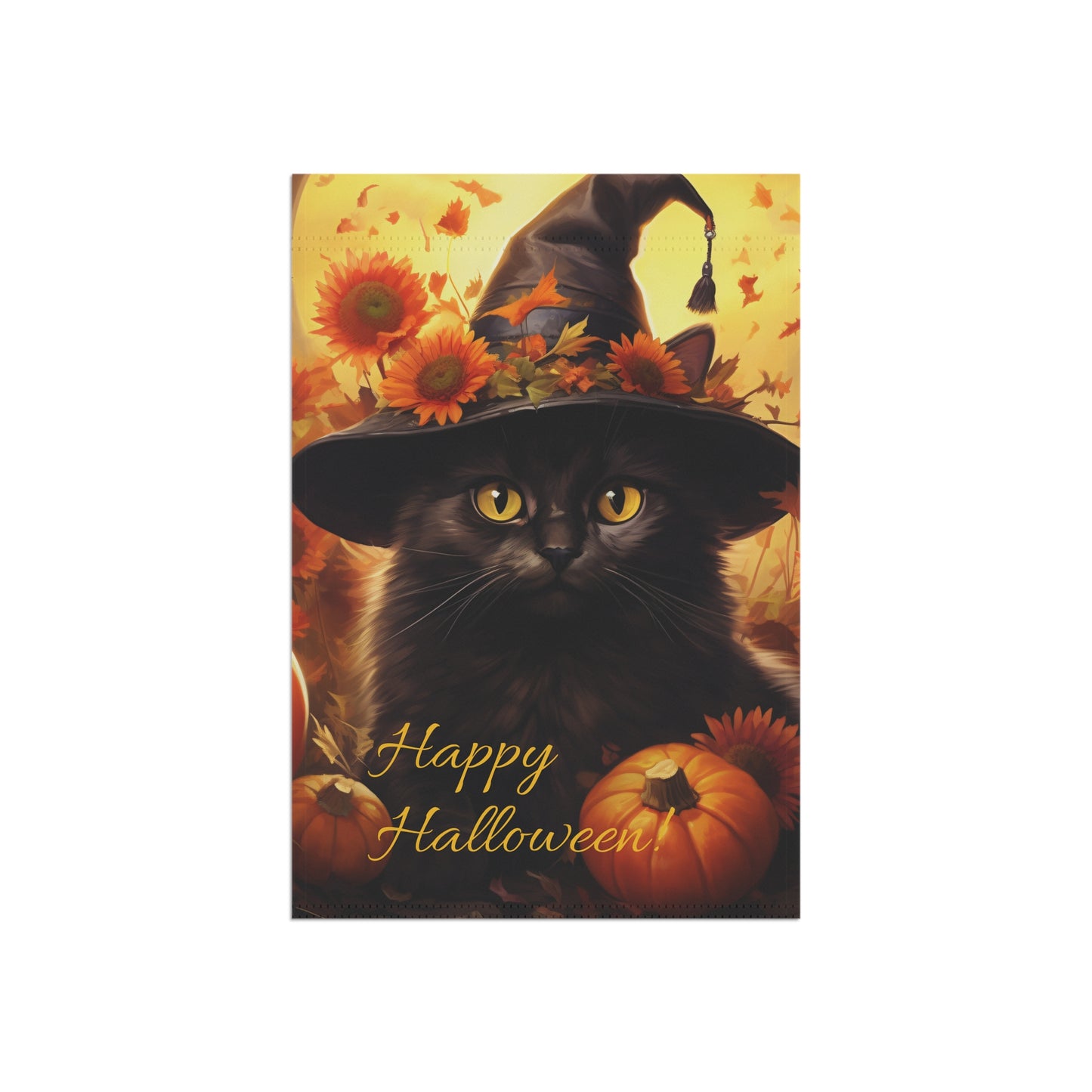 Happy Halloween Black Cat Garden & House Banner