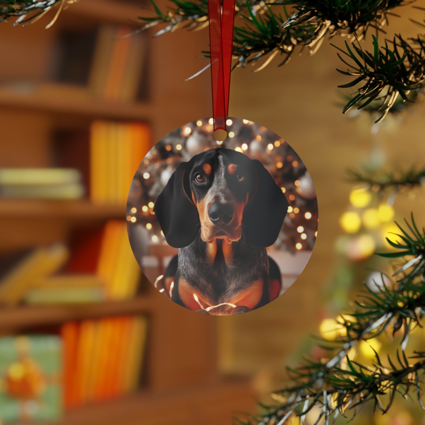 Blue Tick Coonhound Metal Ornaments
