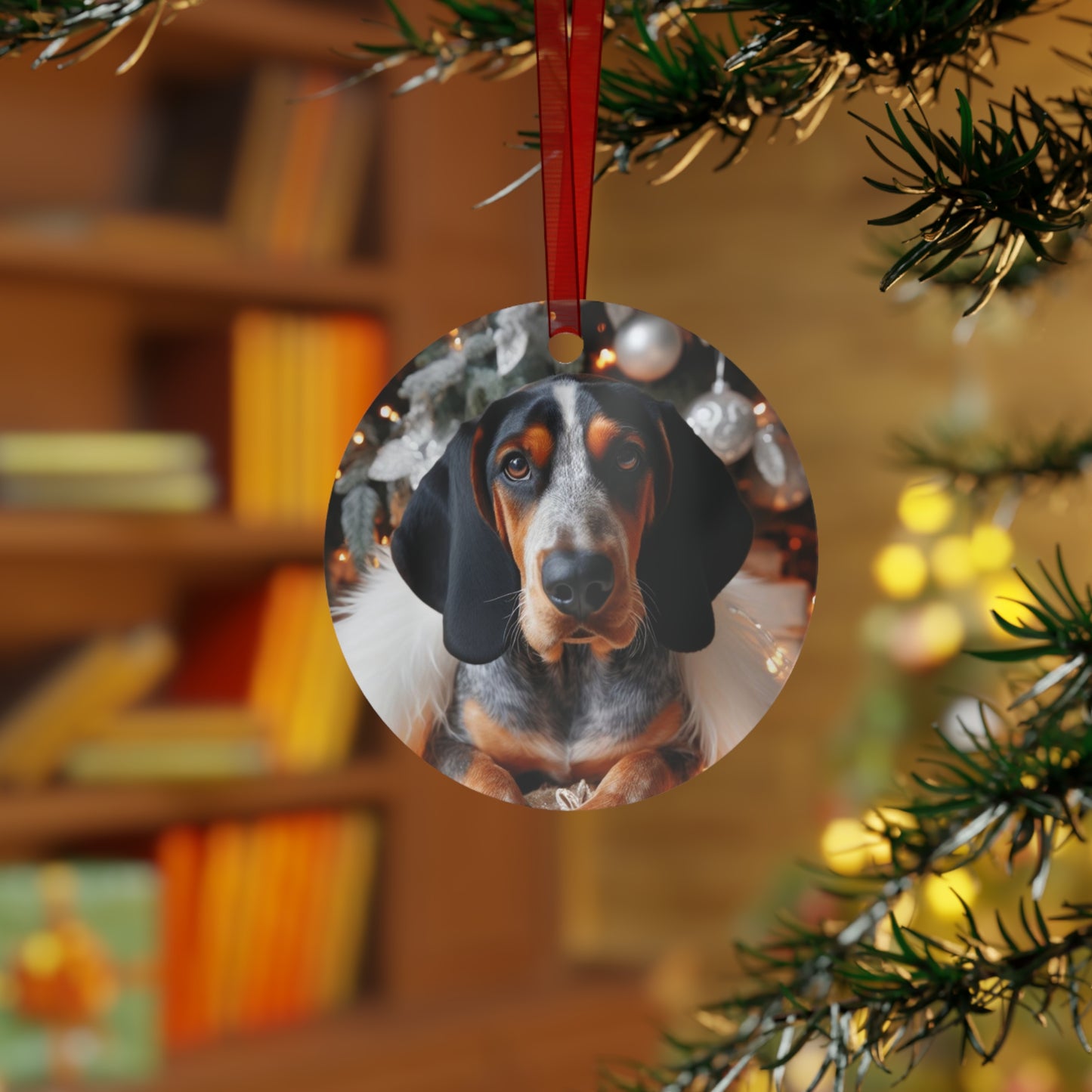Blue Tick Coonhound #2 Metal Ornaments