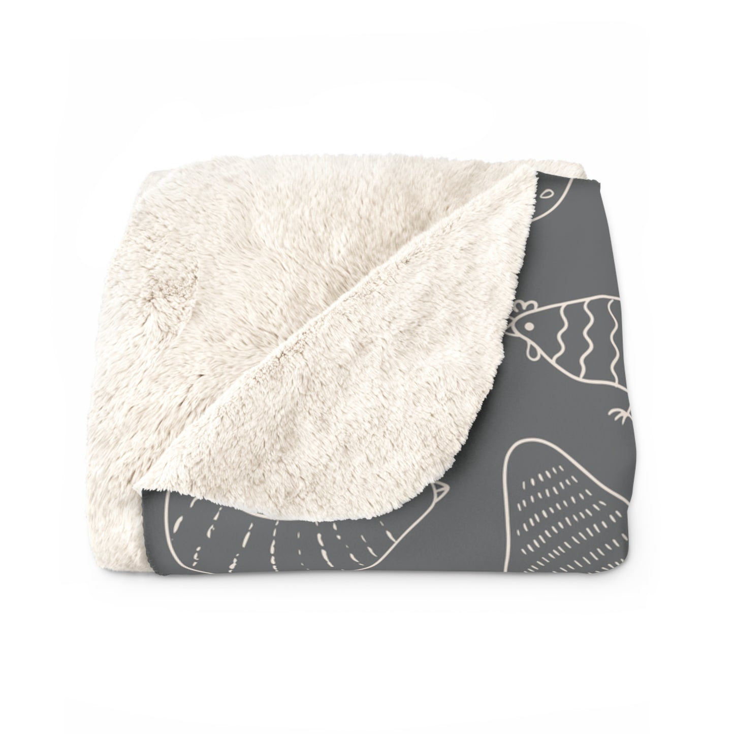 Sherpa Fleece Chicken Outline Blanket