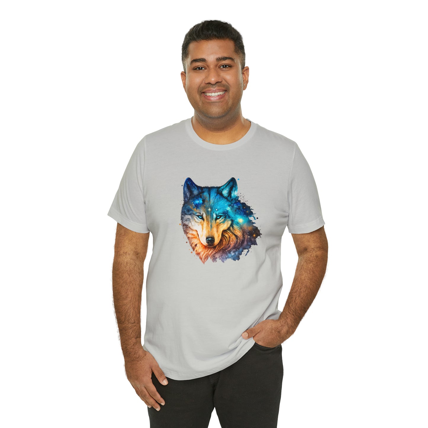 Unisex Jersey Short Sleeve  Watercolor Wolf Tee