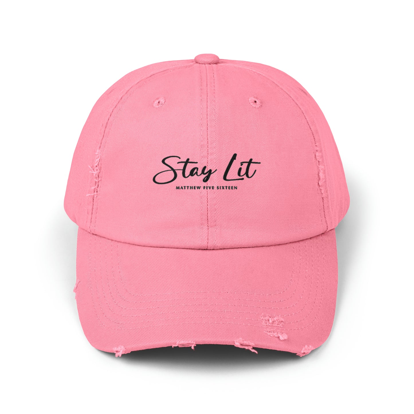 Stay Lit Unisex Distressed Cap