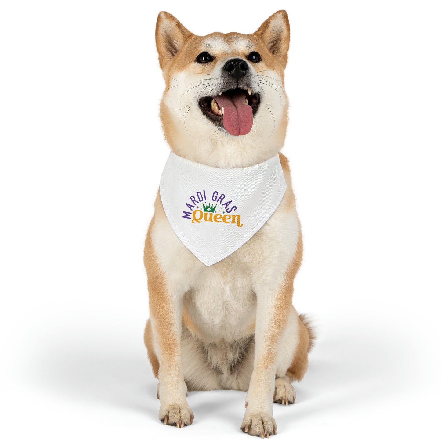 Mardi Gras Queen Pet Bandana Collar