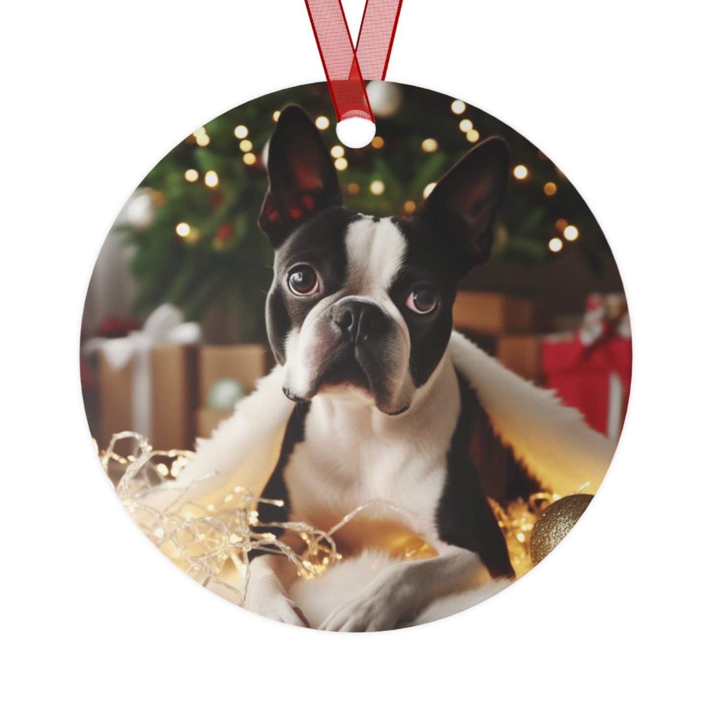 Boston Terrier Metal Ornaments