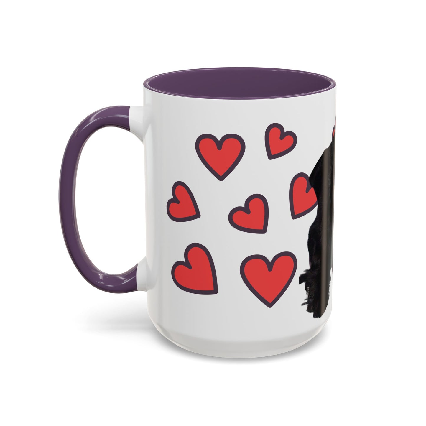 Cute Dog Lover's Accent Coffee Mug - Perfect Gift for Pet Owners, Valentine's Day, Birthdays, Dog Enthusiasts, Home & Office