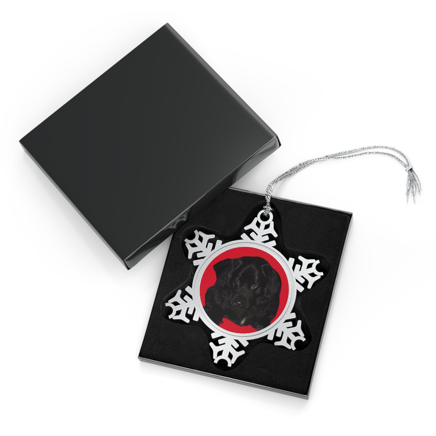Pewter Snowflake Ornament, Personalized Christmas Decoration, Pet Memorial Ornament, Holiday Keepsake, Winter Home Decor