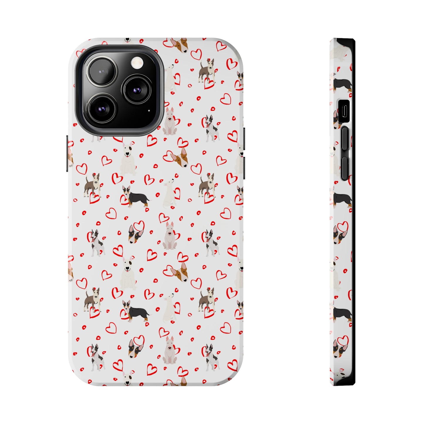 Bull Terrier Hearts Tough Phone Cases