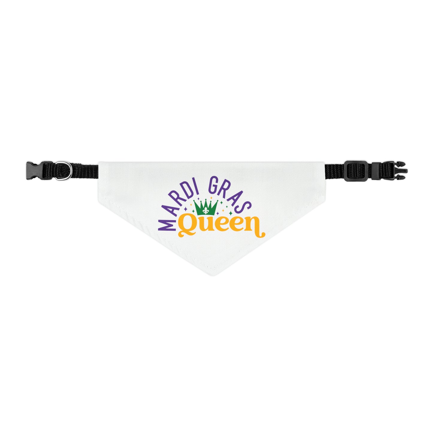 Mardi Gras Queen Pet Bandana Collar