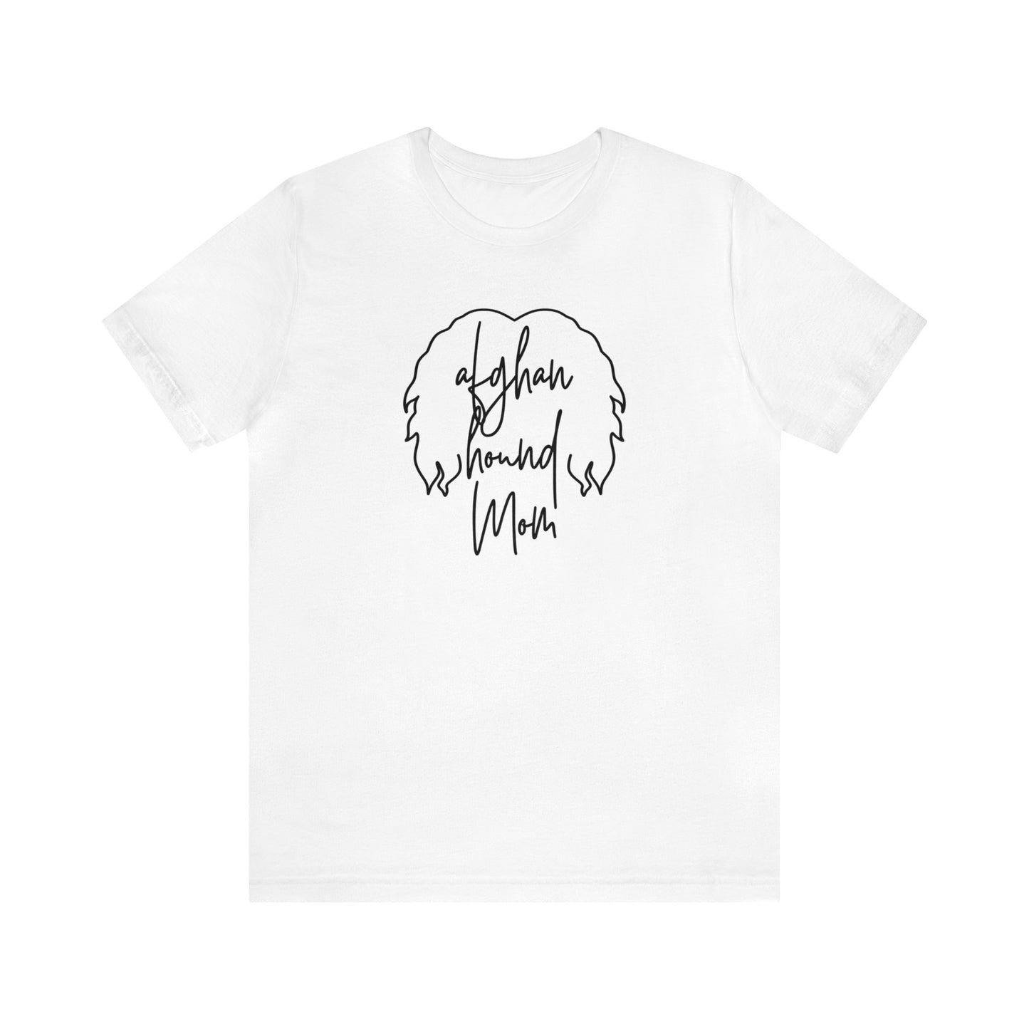 Afghan Hound Mom Outline Unisex Jersey Short Sleeve Tee