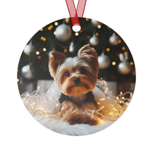 Yorkie Metal Ornaments