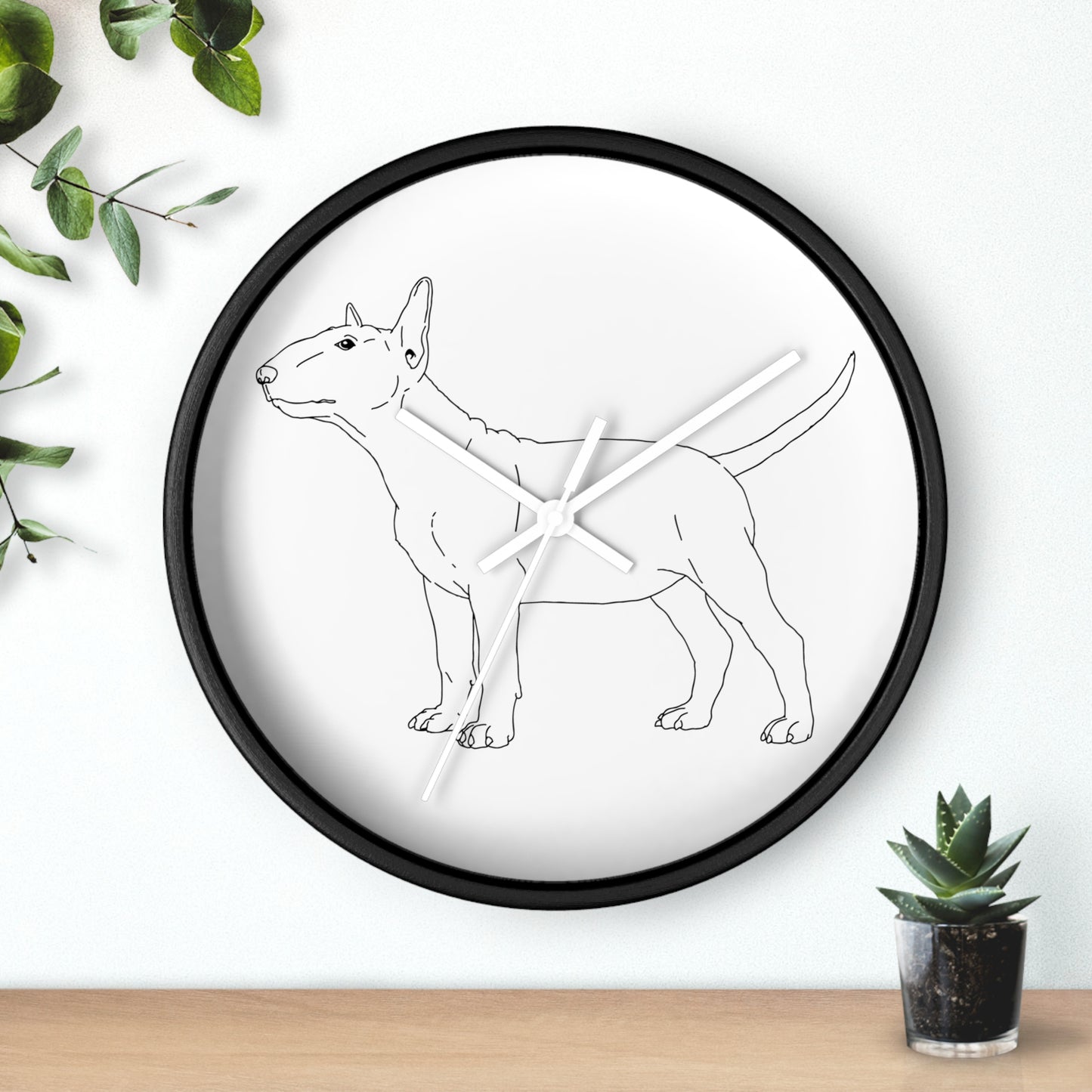 Bull Terrier Style Wall Clock