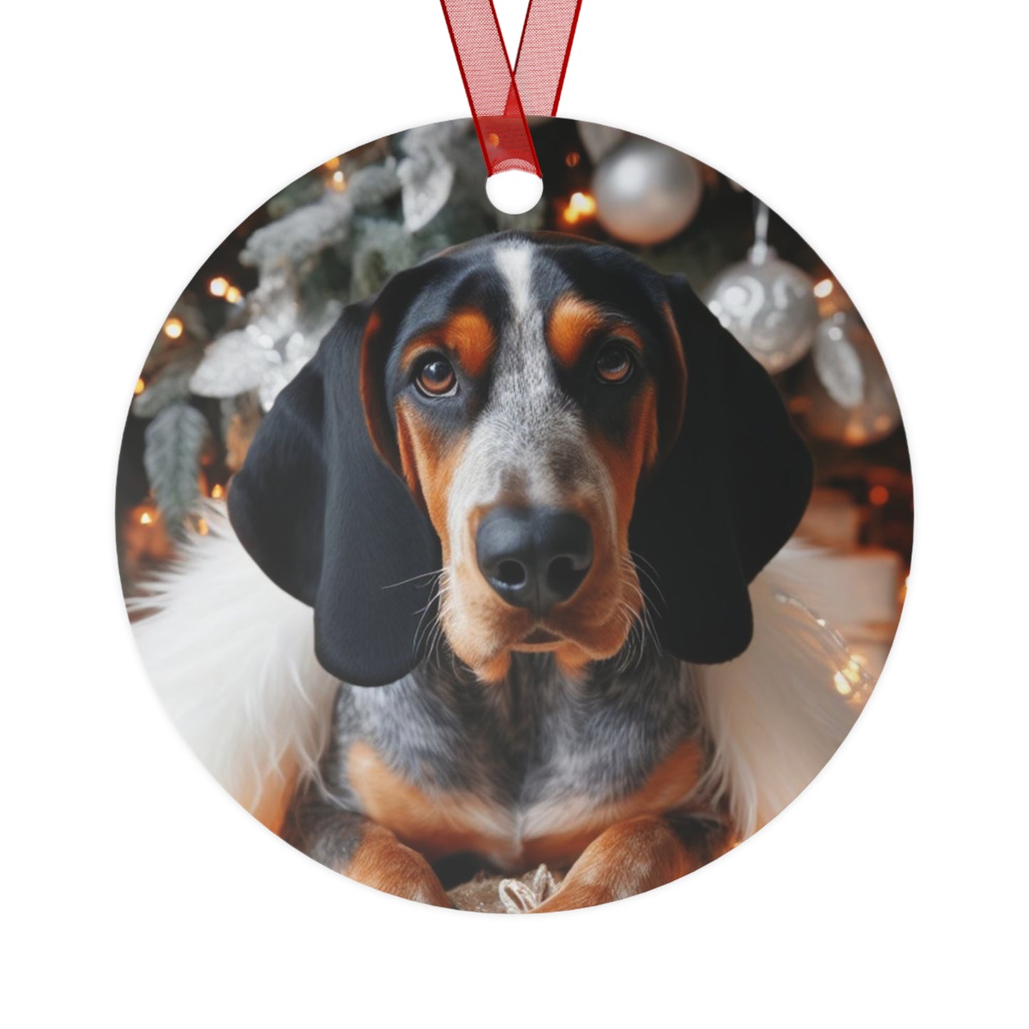 Blue Tick Coonhound #2 Metal Ornaments