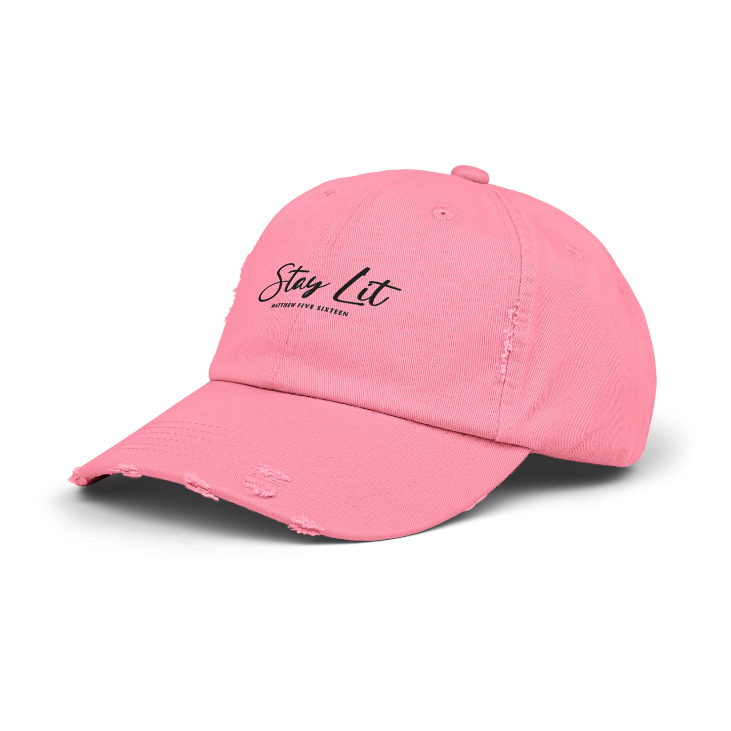 Stay Lit Unisex Distressed Cap