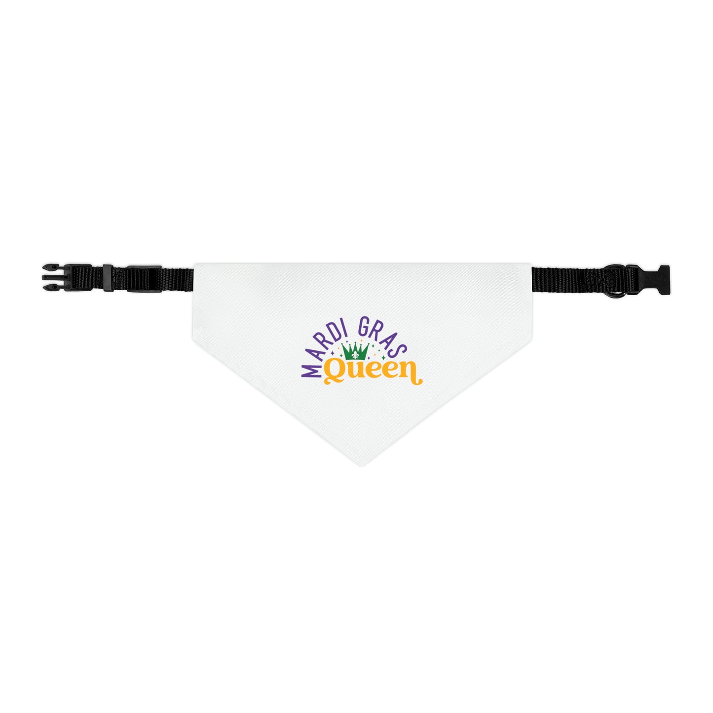 Mardi Gras Queen Pet Bandana Collar