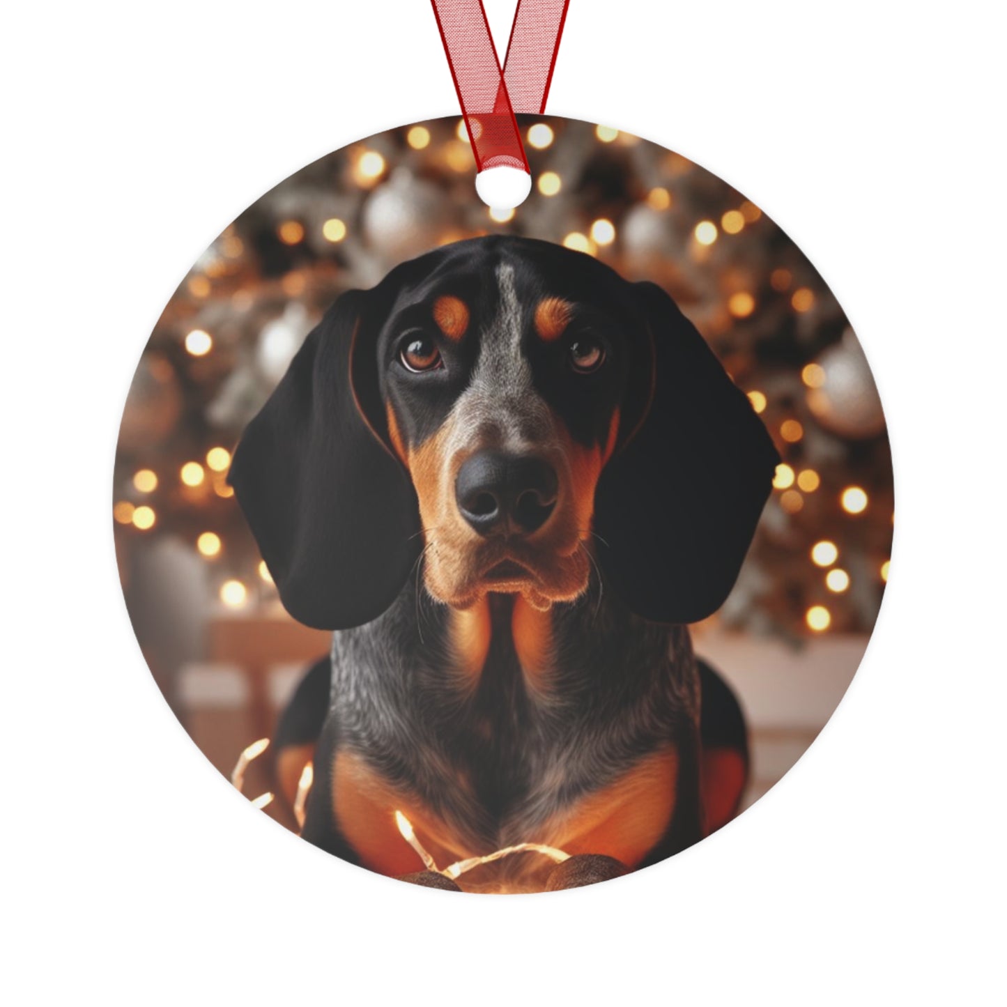 Blue Tick Coonhound Metal Ornaments