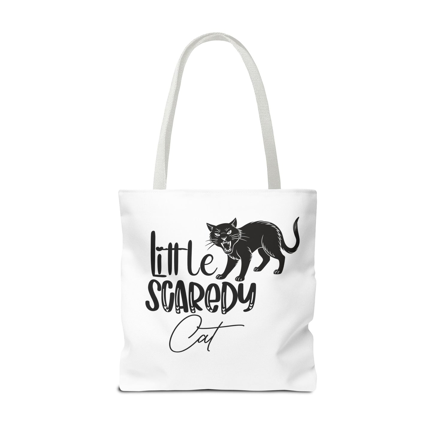 Scaredy Cat Tote Bag - Purrfect for Cat Lovers, Cute Gift for Halloween, Daily Use, Eco-Friendly, Pet Accessory, Funny Cat Humor