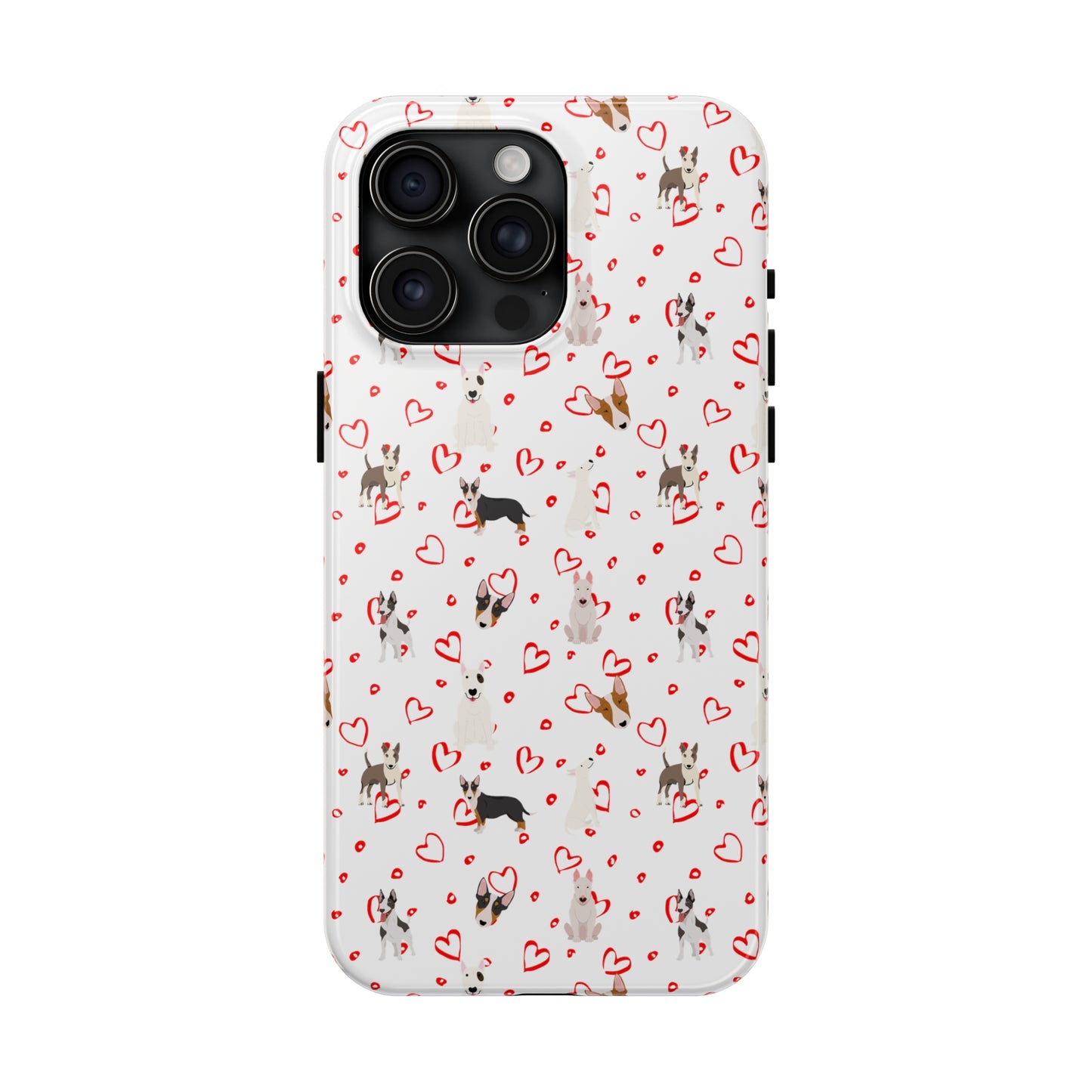 Bull Terrier Hearts Tough Phone Cases