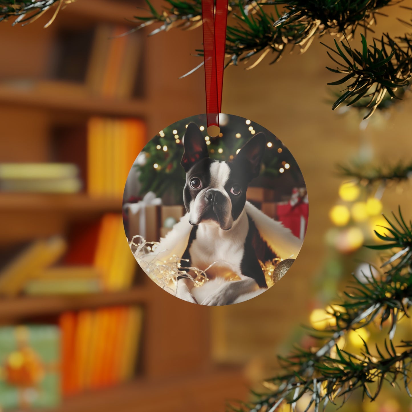 Boston Terrier Metal Ornaments