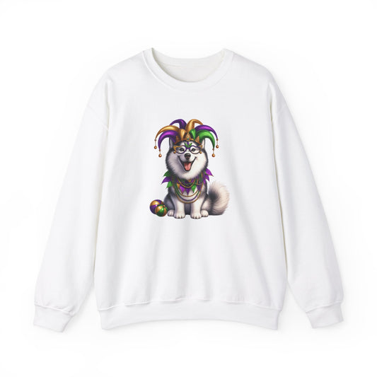 Husky Mardi Gras Unisex Heavy Blend™ Crewneck Sweatshirt