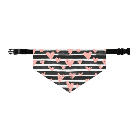 Hearts & Stripes Pet Bandana Collar