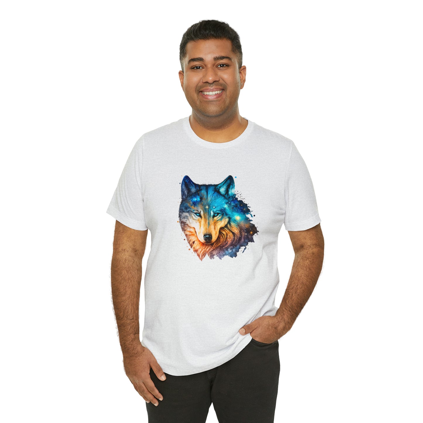 Unisex Jersey Short Sleeve  Watercolor Wolf Tee