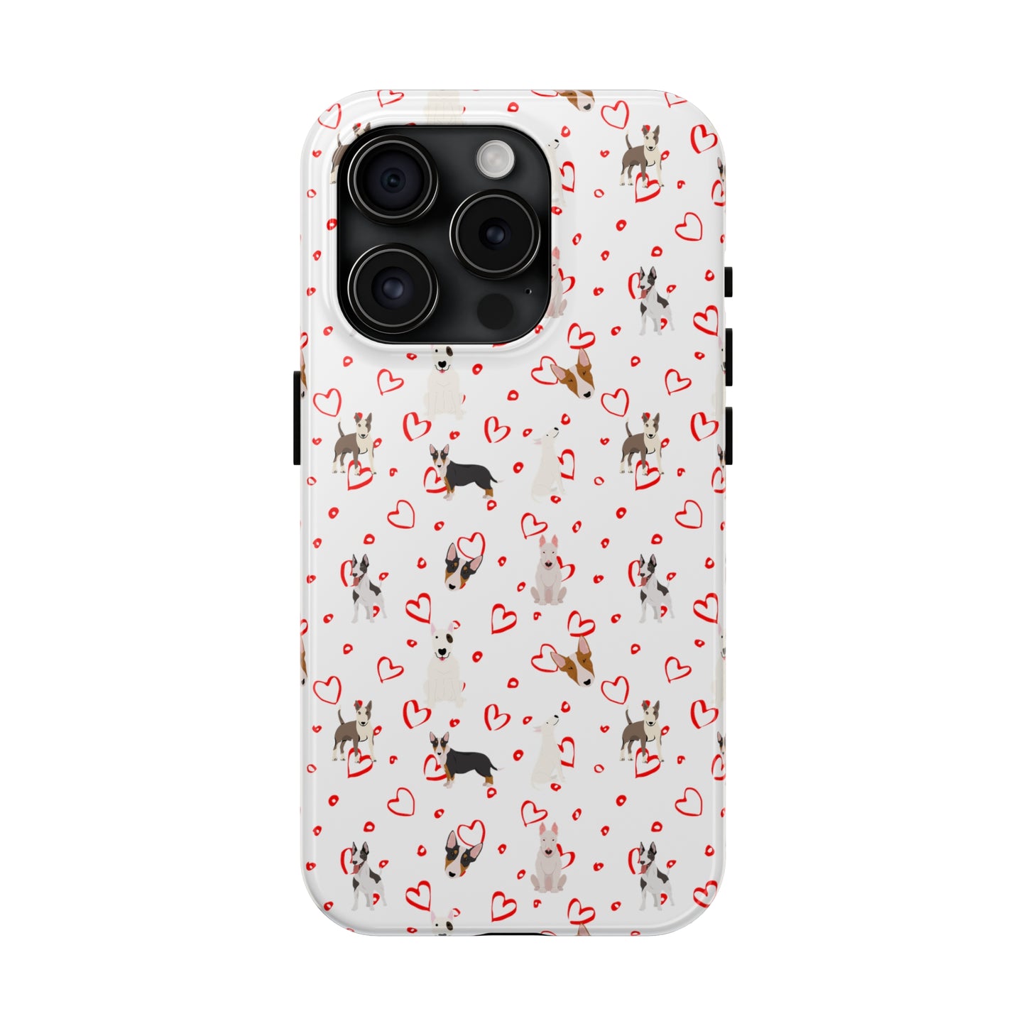 Bull Terrier Hearts Tough Phone Cases