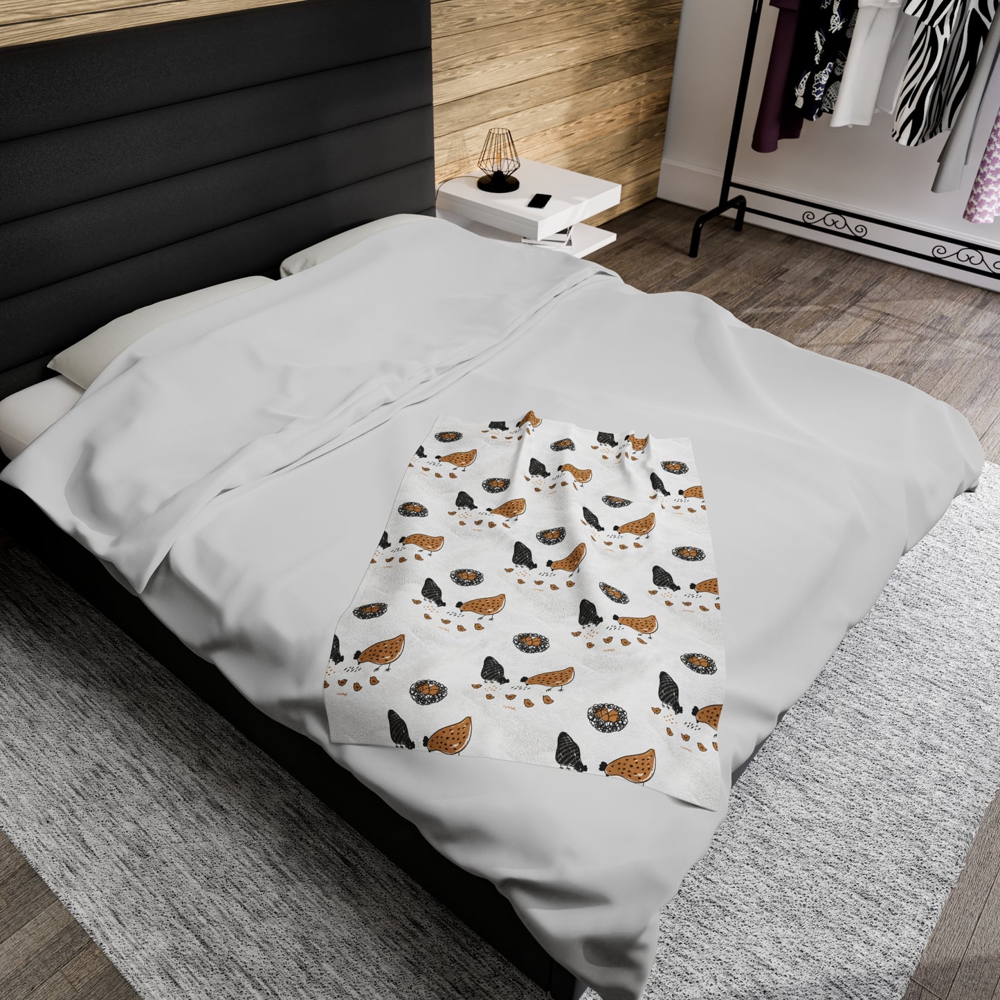 Chicken Velveteen Plush Blanket