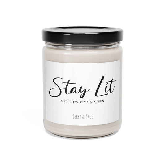 Stay Lit Scented Soy Candle, 9oz