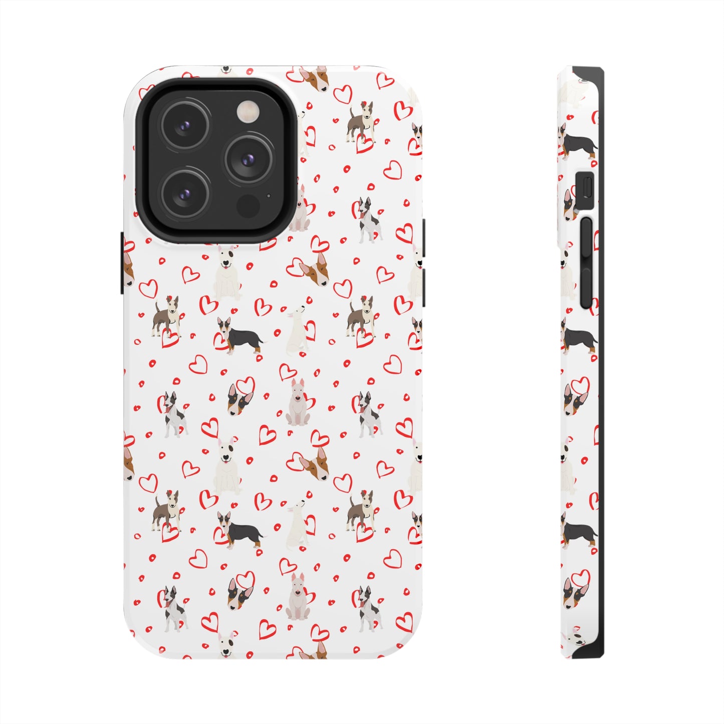 Bull Terrier Hearts Tough Phone Cases