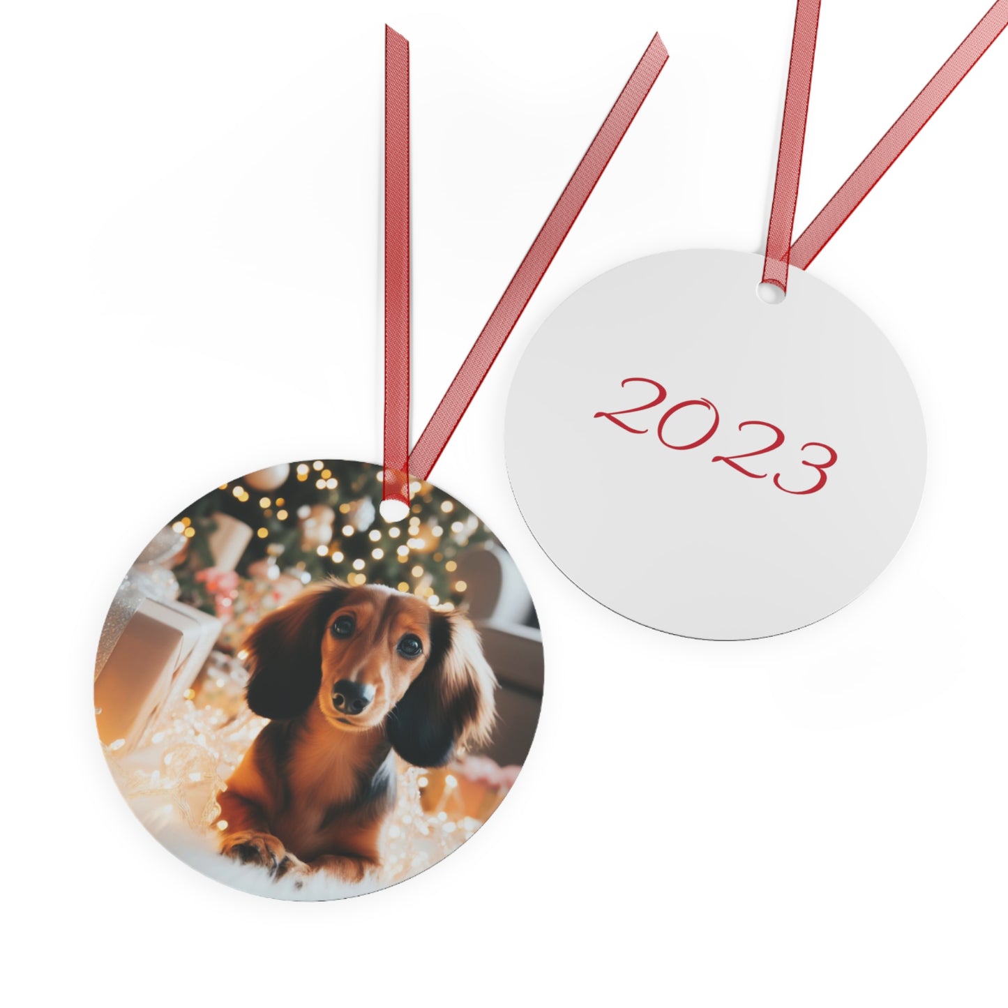Dachshund #3 Metal Ornaments
