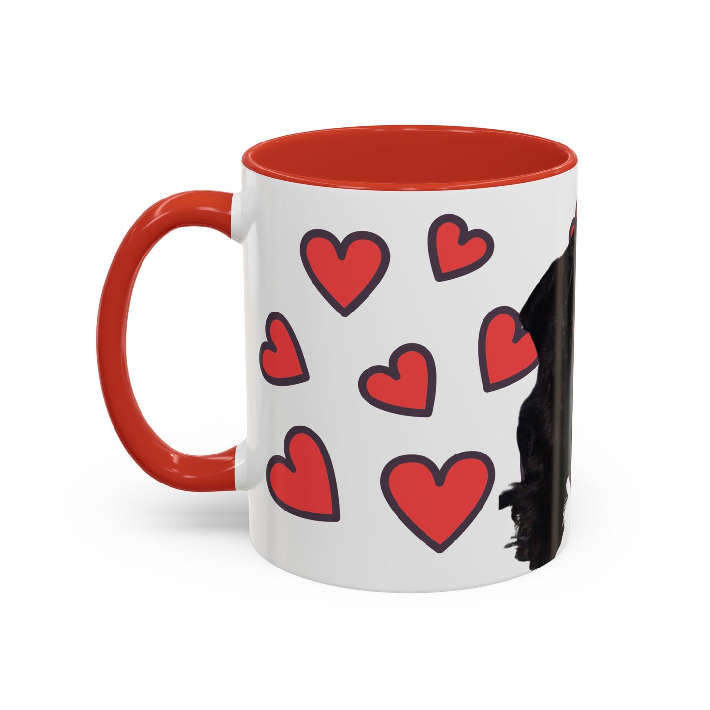 Cute Dog Lover's Accent Coffee Mug - Perfect Gift for Pet Owners, Valentine's Day, Birthdays, Dog Enthusiasts, Home & Office