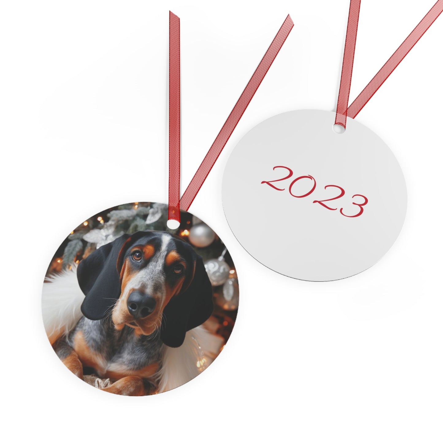 Blue Tick Coonhound #2 Metal Ornaments