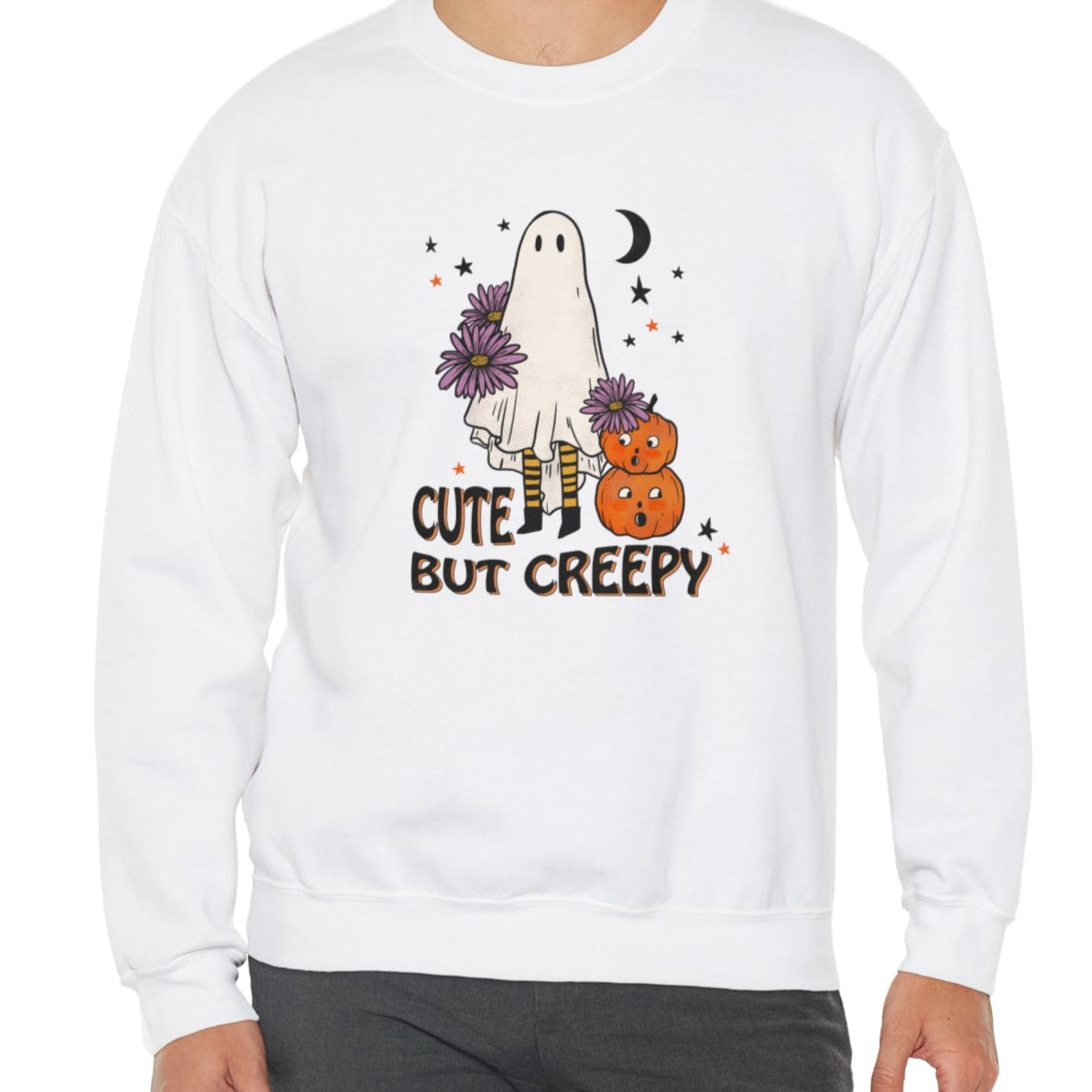 Unisex Heavy Blend™ Crewneck Halloween Ghost Sweatshirt