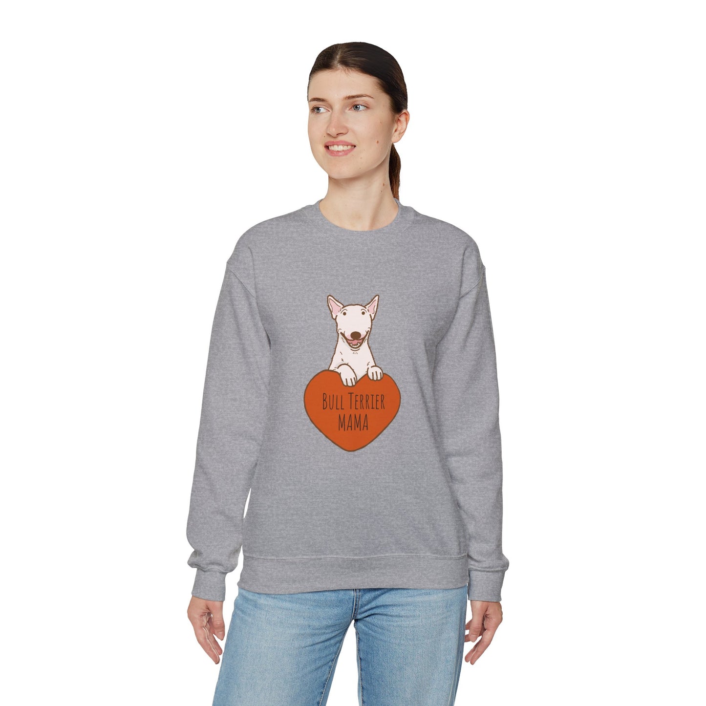 Bull Terrier Heart Unisex Heavy Blend™ Crewneck Sweatshirt