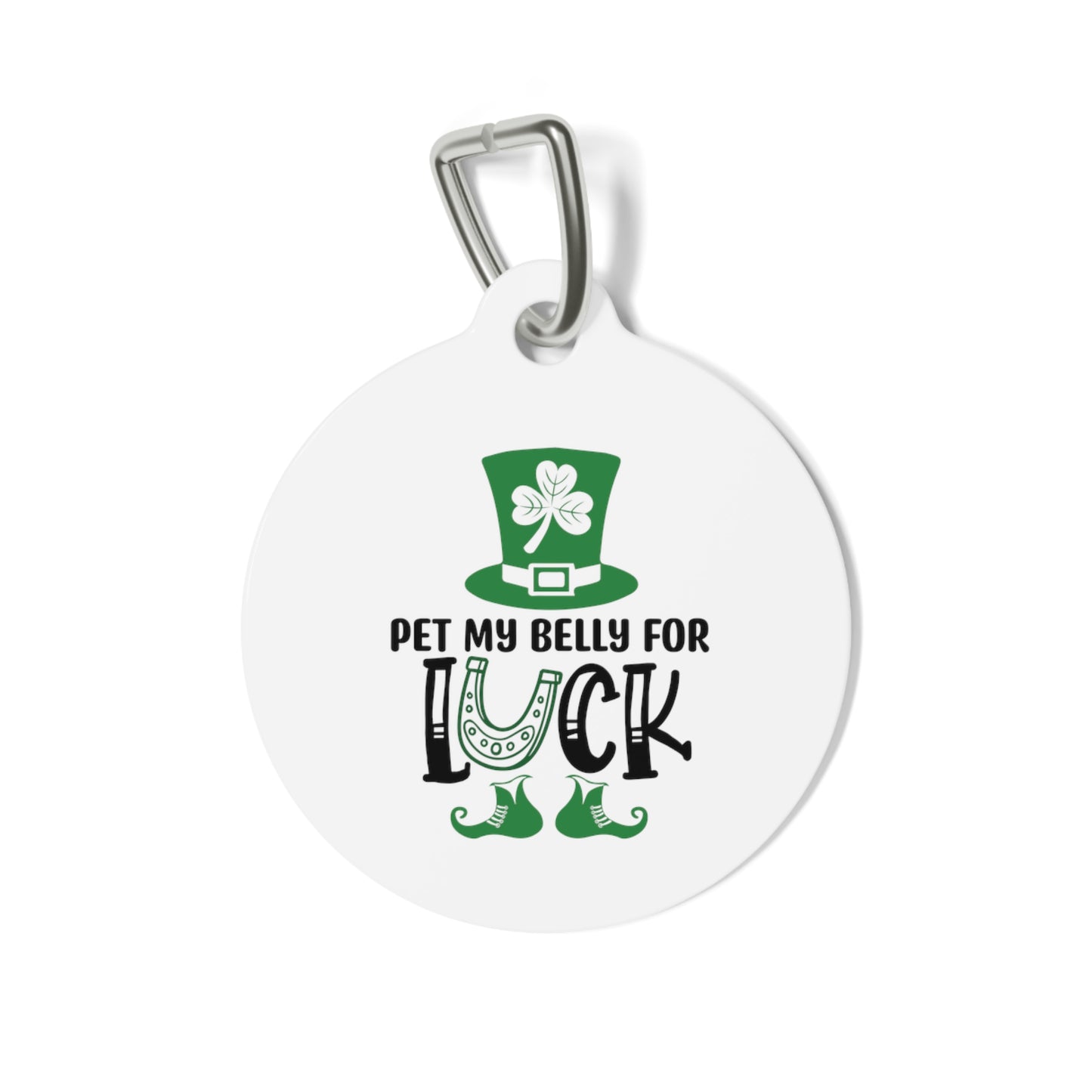 Pet My Belly For Luck Pet Tag
