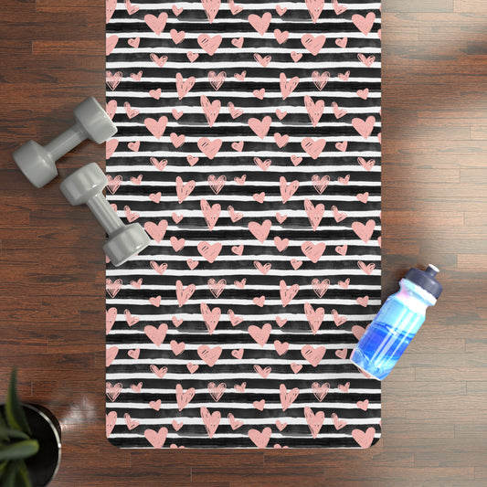 Hearts Rubber Yoga Mat