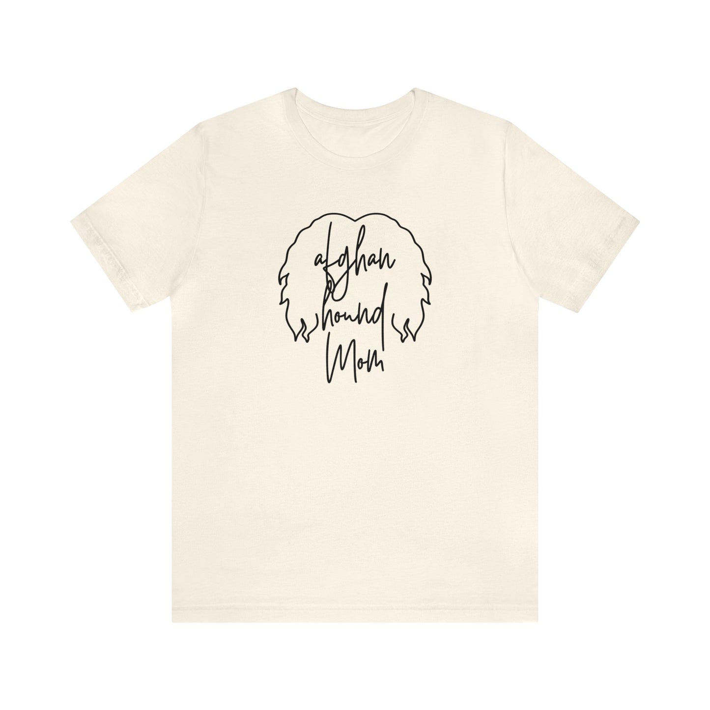 Afghan Hound Mom Outline Unisex Jersey Short Sleeve Tee