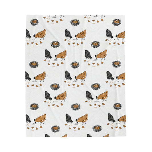 Chicken Velveteen Plush Blanket