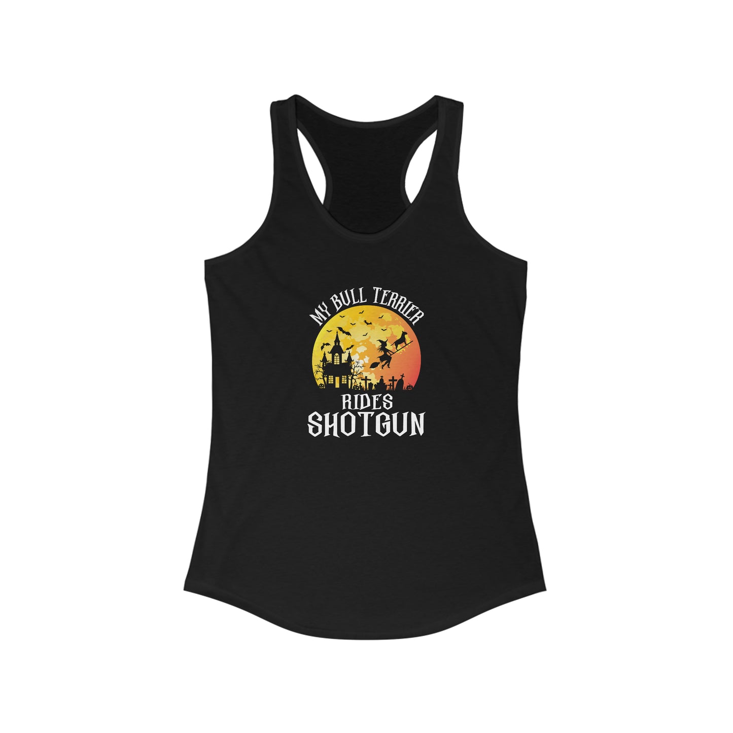 Women's Ideal Racerback Halloween Bull Terrier Tank